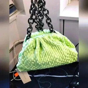 SALE Veronica Beard Small Textile Green Bag